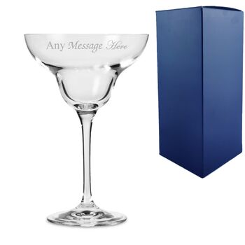 Personalised Cocktail Saucer Glass In Box, 2 of 6