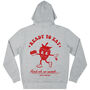 Ready To Eat Strawberry Unisex Graphic Hoodie In Grey, thumbnail 5 of 6