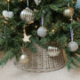 Round Grey Wicker Christmas Tree Surround, thumbnail 1 of 3