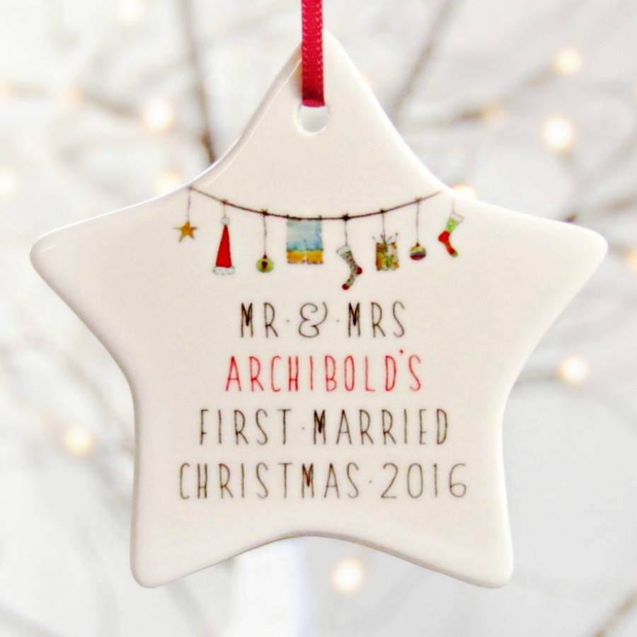 personalised mr and mrs decoration by christening gifts from rose