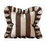 Outdoor Ruffle Striped Cushion, thumbnail 3 of 6
