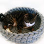 Cat Bed Crochet Wool Chunky Yarn Choice Of Colours, thumbnail 5 of 8