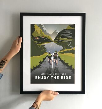 Enjoy The Ride Road Cycling Art Print, 5 of 5