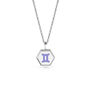 Gemini Zodiac Glowing Pendant Necklace With Uv Keyring Torch, thumbnail 10 of 12