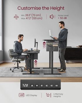 Height Adjustable Desk With Storage Pocket And Memory, 5 of 10