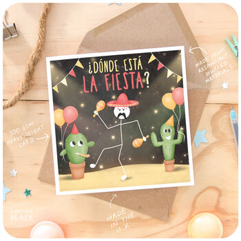 Fiesta Funny Birthday Card Brother Sister Friend 18th 21st 30th 40th 50th 60th, 2 of 6