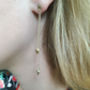 Long Droplet Solid 9ct Gold Earrings, thumbnail 1 of 4