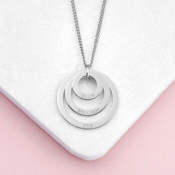 Personalised Rings Of Love Necklace, 4 of 5
