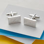 Personalised Engraved Infinity Cufflinks, thumbnail 1 of 2