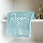 Solid Edge Baby Knit Blanket | Personalised, thumbnail 2 of 8