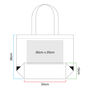 Personalised Embroidered Large Canvas Shopping Bag, thumbnail 2 of 3