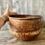 A Floral Embossed Vintage Style Copper Planter With Brass Ring Handles, thumbnail 10 of 11