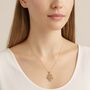 Personalised 9ct Gold Hamsa Pendant – Filigree Protection Necklace, thumbnail 2 of 7