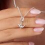 Sterling Silver Wren Charm Necklace, thumbnail 1 of 6