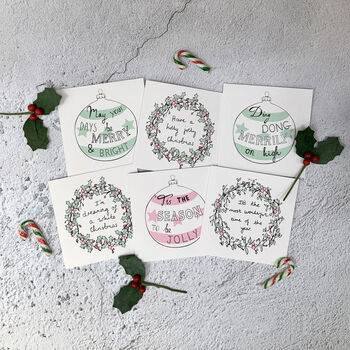 Mini Christmas Cards Pack Of Six, 2 of 8
