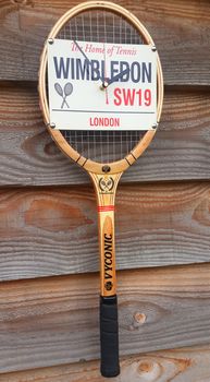 Wimbledon Tennis Racket Wall Clock, 5 of 7