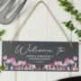 Personalised Wild Flower Hanging Slate Plaque, thumbnail 4 of 4