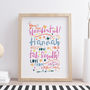 Personalised You Are Wonderful Exam Results Print, thumbnail 1 of 4