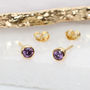 18ct Gold Plated Sterling Silver Birthstone Earrings, thumbnail 2 of 6