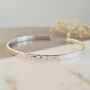 Solid Sterling Silver Hammered Cuff Bangle, thumbnail 4 of 10