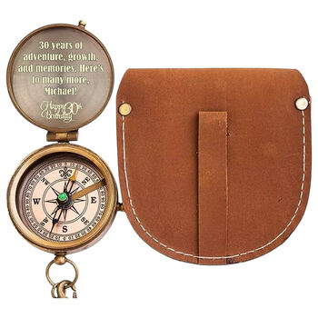 Personalised 30th Birthday Milestone Compass Gift, 3 of 12