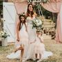 Aria In Blush/Apricot ~ Party Or Flower Girl Dress, thumbnail 1 of 5