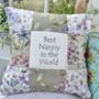 Best Nanny In The World Cushion, thumbnail 2 of 3