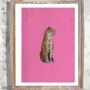 Signed Print / 'The Leopard Statue', thumbnail 1 of 2