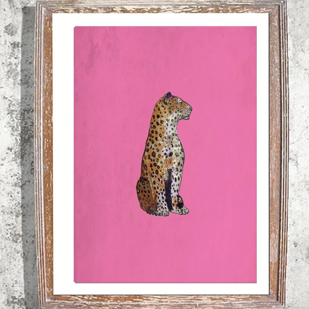 The Leopard Statue Signed Print, 1 of 2