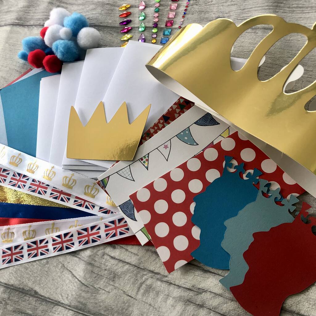 Coronation Crown And Card Letterbox Craft Kit By Alphabet Bespoke Creations