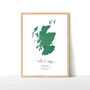 Personalised Scotland Engagement Map Print, thumbnail 5 of 10