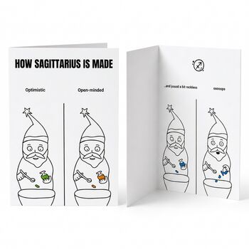 Funny Birthday Card For Her And Him Zodiac Greeting Card, 5 of 12