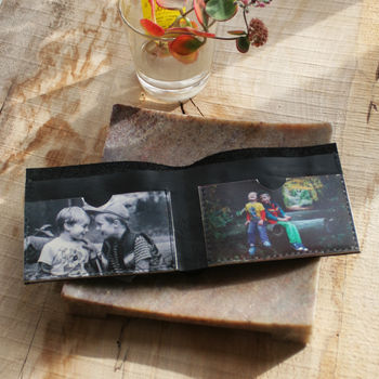 Personalised Mens Leather Photo Wallet, 7 of 12