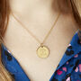 Personalised Couples Name Gold Plated Disc Necklace, thumbnail 1 of 12