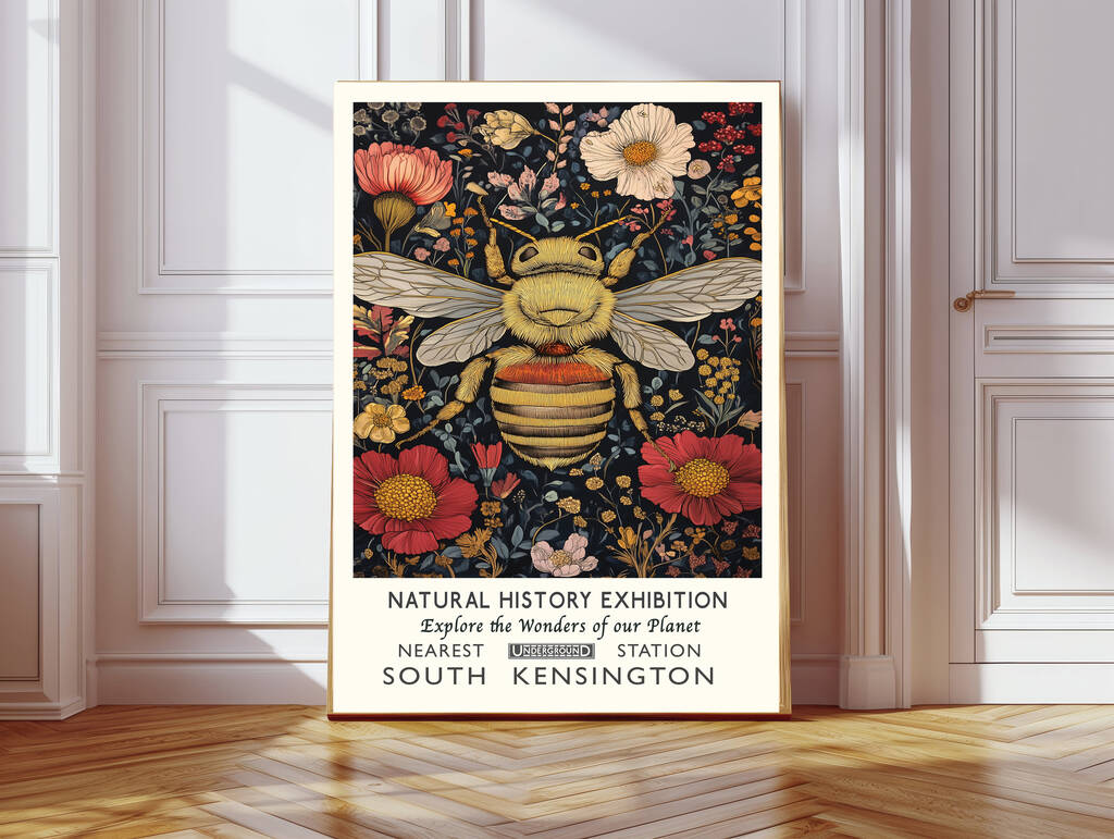 Natural History Museum Bee Art Print, 1 of 4