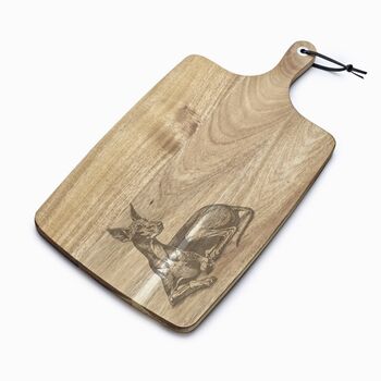 Personalised Pharaoh Hound Engraved Acacia Serving Board, 4 of 9