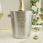 Personalised Botanical Stainless Steel Ice Bucket Wedding Gift, thumbnail 1 of 3