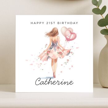Personalised 21st Birthday Card For Daughter Or Niece, 7 of 8