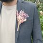 Pastel Dried Flower Buttonhole, thumbnail 5 of 5