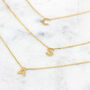 9ct Gold Mini Initial Necklace, thumbnail 2 of 10