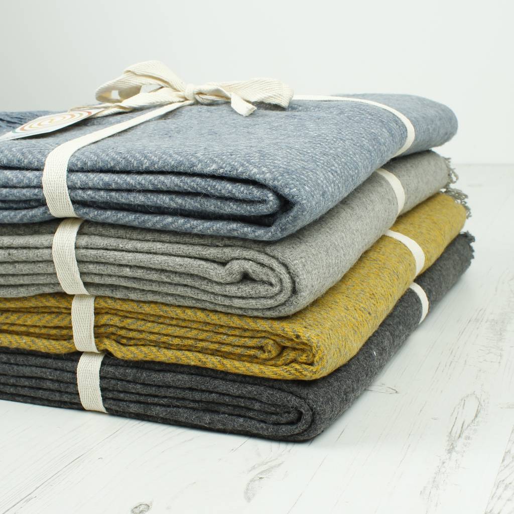 recycled wool throws by green tulip ethical living