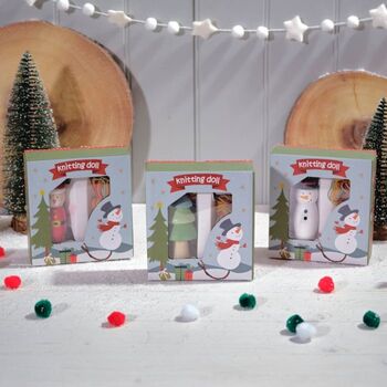 Christmas Wooden Knitting Doll Toy, 6 of 6