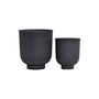House Doctor Set Of Two Black Iron Planters, thumbnail 2 of 4