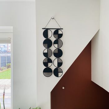 Black Cut Out Plywood Geometric Wall Art, 10 of 10