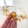 Gold Bridal Flower Crown, thumbnail 5 of 6