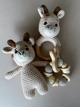 Crochet Animal Baby Gift Set In Keepsake Box, 6 of 9