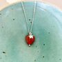 Silver Plated Pink Heart And Silver Star Necklace, thumbnail 4 of 6