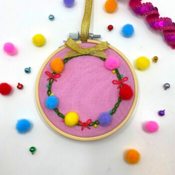 Rainbow Wreath Embroidery Kit, 2 of 12