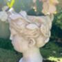 Ladies Head Planter 21cm Stone Effect Bust Flowerpot, thumbnail 8 of 9