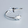 Sterling Silver Star Spiral Adjustable Ring, thumbnail 2 of 4